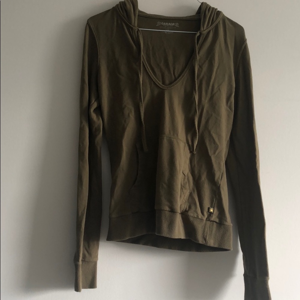 Garage army green pullover